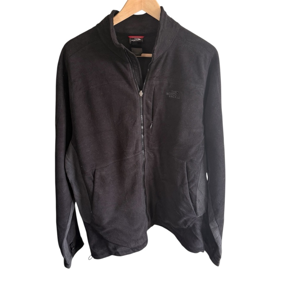 The North Face Men's Black Full-Zip Fleece Jacket Sweater Large